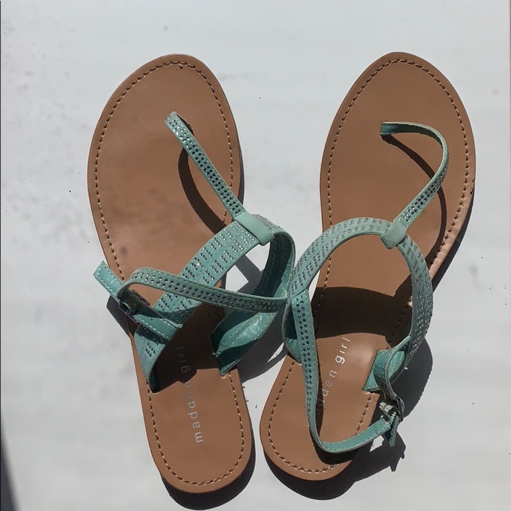 Mint rhinestone Madden girl sandals